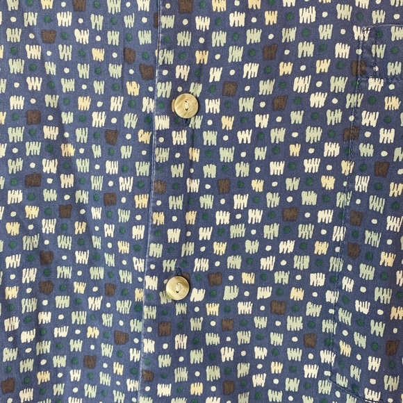 Vintage 100% Silk Burma Bibas button down short sleeve shirt - Picture 6 of 8